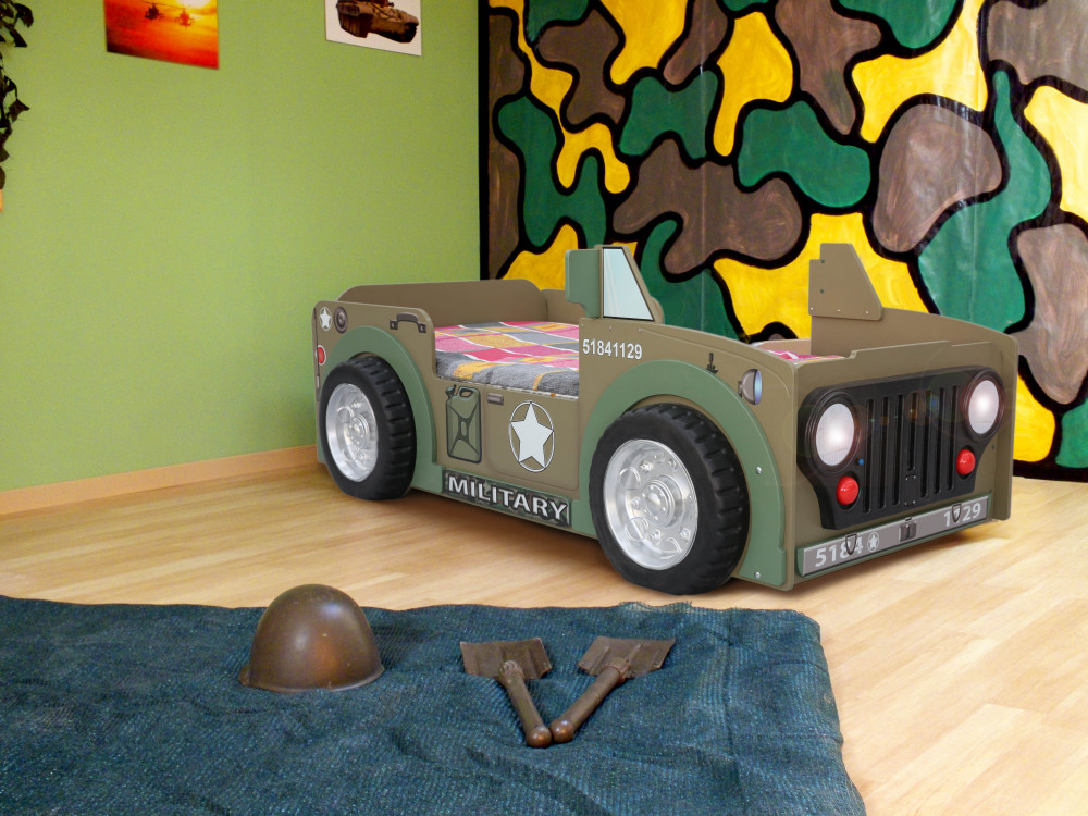botsen Vacature Andes Jeep kinderbed autobed incl matras