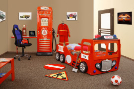 Fire Truck kinder auto bed incl matras