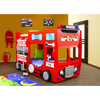 Stapelbed Fire Truck kinder auto bed